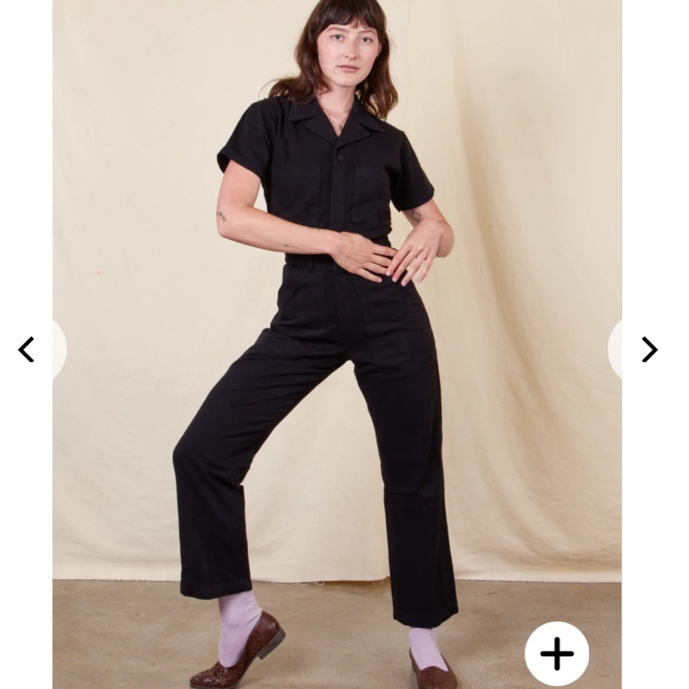 BIG Bud Press black short sleeve jumpsuit XL